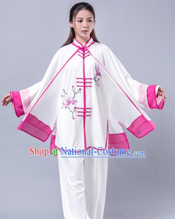 Asian Chinese Martial Arts Traditional Kung Fu Costume Tai Ji Training Group Competition Uniform for Women