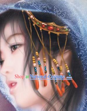 Chinese Ancient Ethnic Princess Tassel Hairpins Traditional Palace Hanfu Hair Accessories for Women