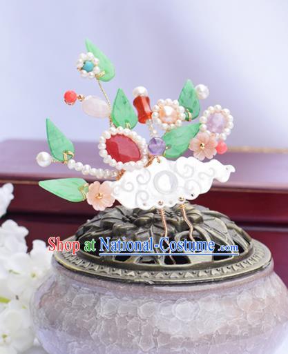 Chinese Ancient Princess Shell Cloud Hairpins Traditional Hanfu Hair Accessories for Women