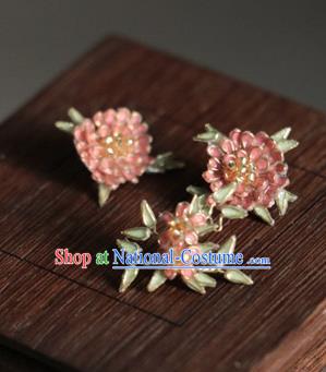 Chinese Ancient Princess Peach Blossom Hairpins Headwear Traditional Hanfu Hair Accessories for Women