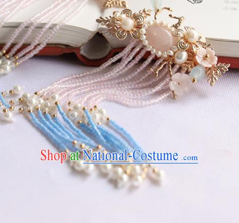 Chinese Ancient Princess Hairpins Tassel Hair Claws Traditional Hanfu Hair Accessories for Women