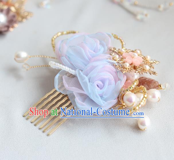 Chinese Ancient Princess Hair Comb Hairpins Traditional Hanfu Hair Accessories for Women