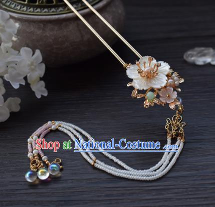 Chinese Ancient Princess Palace Beads Tassel Hairpins Traditional Handmade Hanfu Hair Accessories for Women