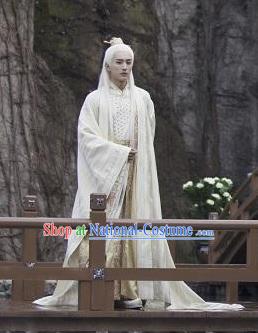 Drama Madam White Snake Chinese Ancient Taoist Priest Swordsman Historical Costume for Men