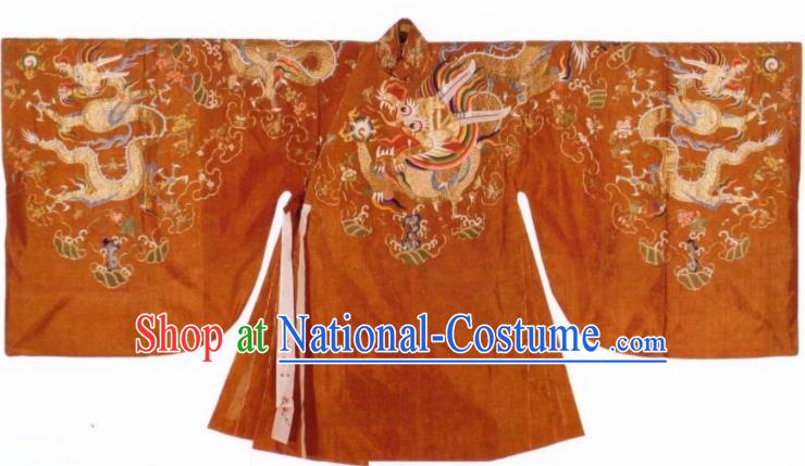 Traditional Chinese Ming Dynasty Wedding Historical Costume Ancient Empress Embroidered Robe for Women