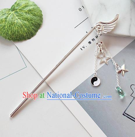 Traditional Chinese Handmade Hair Accessories Ancient Swordswoman Tassel Hairpins for Women