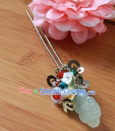 Chinese Handmade Hanfu Jade Pearls Hairpins Traditional Ancient Princess Hair Accessories for Women