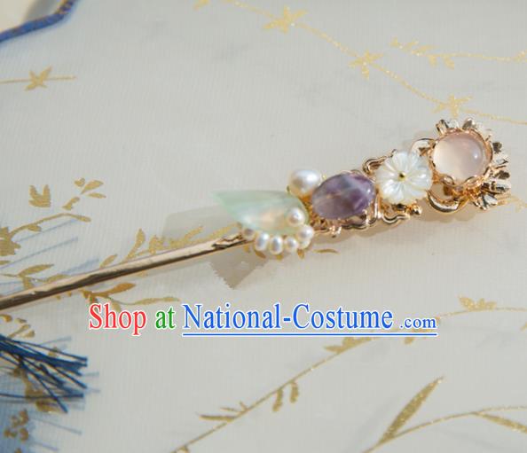 Chinese Handmade Hanfu Pearls Hairpins Traditional Ancient Princess Hair Accessories for Women