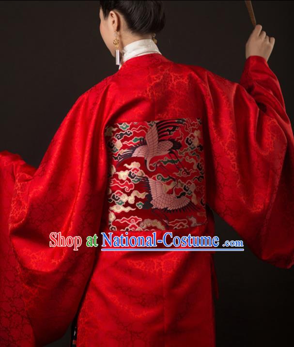 Chinese Ancient Ming Dynasty Court Queen Hanfu Dress Traditional Imperial Empress Embroidered Wedding Historical Costume for Women