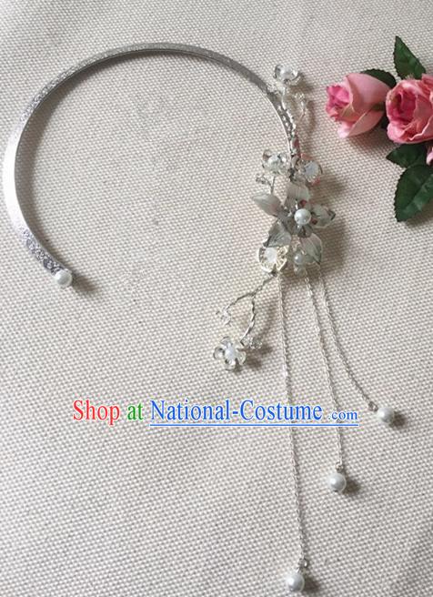 Chinese Handmade Hanfu Tassel Necklace Traditional Ancient Princess Necklet Jewelry Accessories for Women