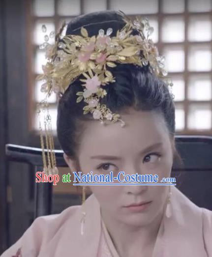 Chinese Handmade Hanfu Bride Hair Crown Hairpins Traditional Ancient Imperial Consort Hair Accessories for Women