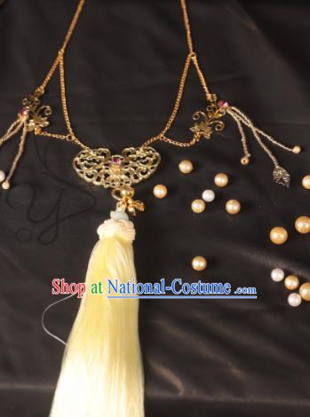 Handmade Chinese Traditional Hanfu Jewelry Accessories Ancient Princess Tassel Necklace for Women