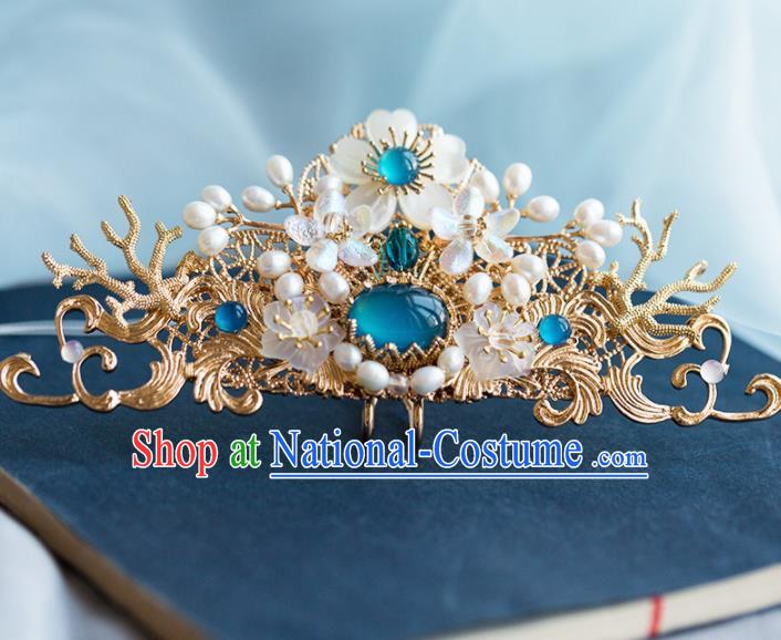 Chinese Handmade Palace Pearls Hairpins Ancient Princess Hair Accessories Headwear for Women