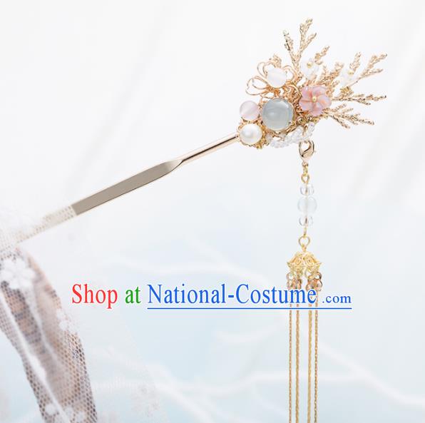 Chinese Handmade Hanfu Tassel Hair Clips Hairpins Ancient Princess Hair Accessories Headwear for Women