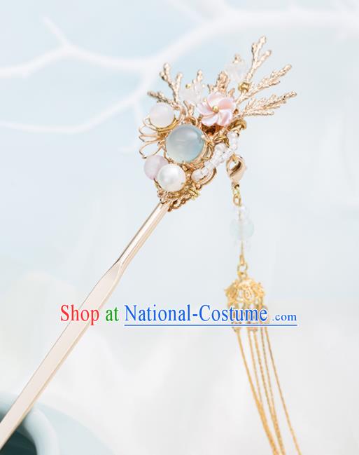 Chinese Handmade Hanfu Tassel Hair Clips Hairpins Ancient Princess Hair Accessories Headwear for Women