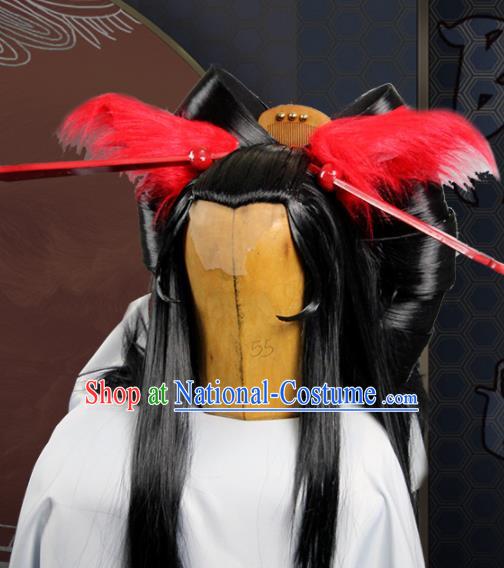 Chinese Traditional Cosplay Fox Peri Wig Ancient Princess Wig Sheath for Women