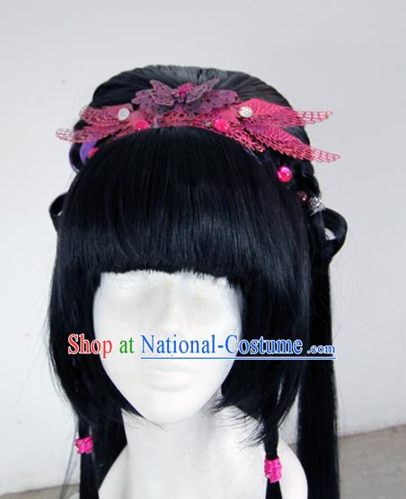 Chinese Traditional Cosplay Peri Wig Ancient Princess Wig Sheath for Women