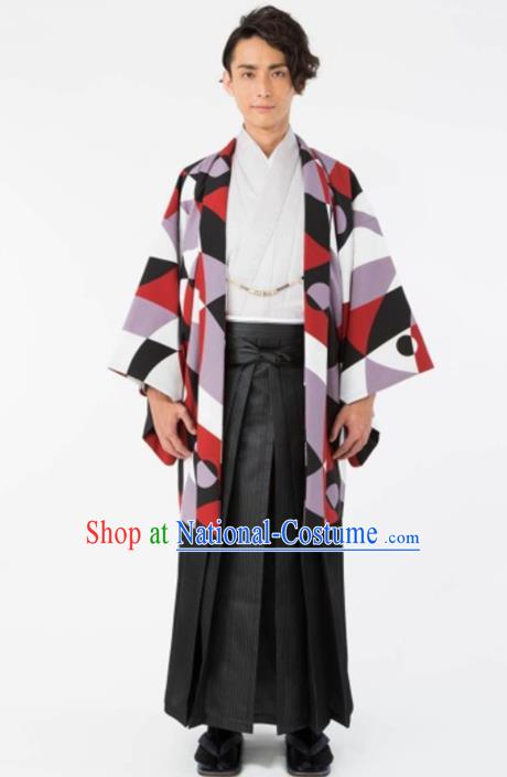 Japanese Traditional Samurai Haori Kimono Asian Japan Handmade Warrior Yukata Costume for Men