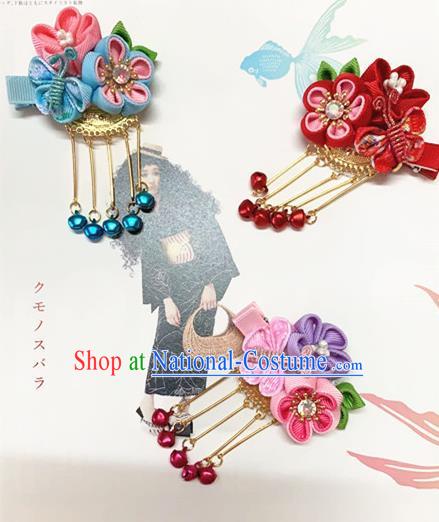 Japanese Traditional Kimono Tassel Hair Claws Handmade Japan Geisha Hair Accessories for Women