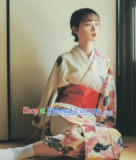 Japanese Traditional Costume Furisode Kimono Dress Asian Japan Yukata for Women