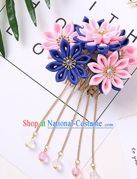 Japanese Traditional Kimono Hair Accessories Handmade Japan Geisha Tassel Hairpins for Women