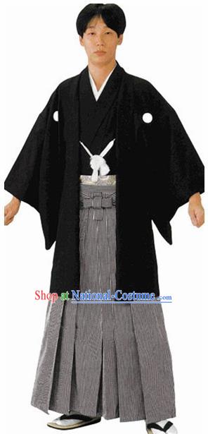 Traditional Japanese Samurai Haori Kimono Asian Japan Handmade Warrior Yukata Costume for Men