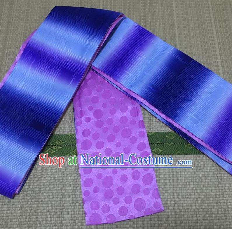 Japanese Traditional Kimono Purple Belts Asian Handmade Japan Geisha Yukata Waistband for Women