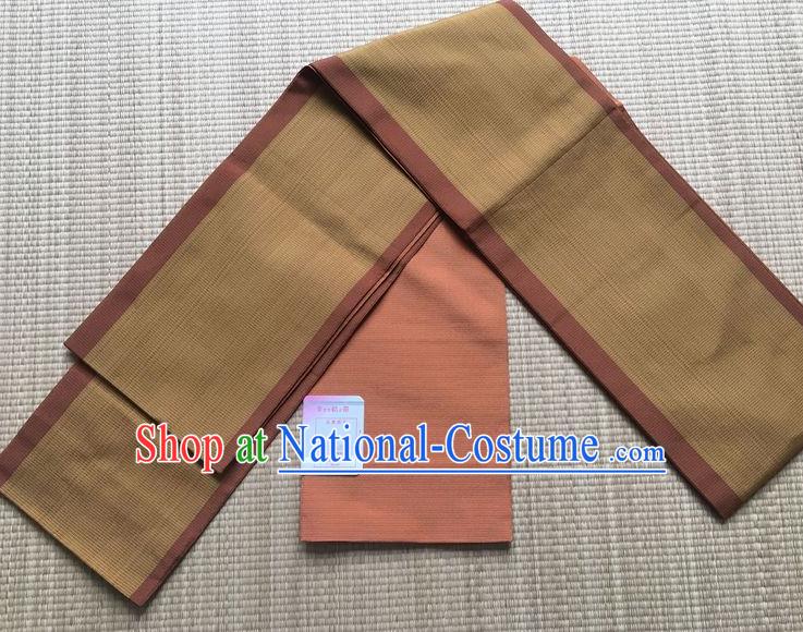 Japanese Traditional Court Yukata Brown Belts Asian Handmade Japan Geisha Kimono Waistband for Women