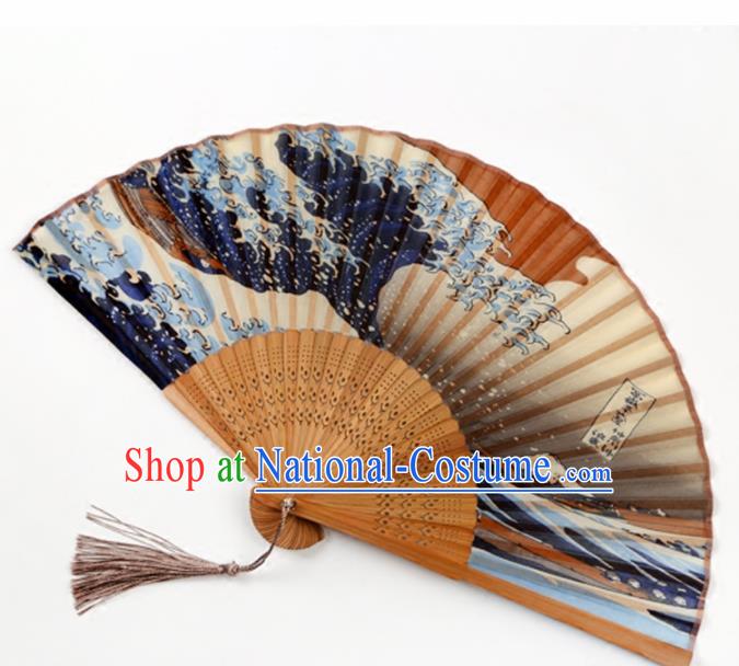 Japanese Traditional Accordion Folding Fans Asian Japan Handmade Geisha Kimono Fan for Women