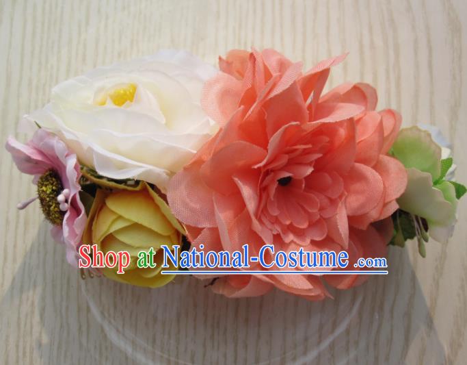 Japanese Traditional Geisha Kimono Hair Accessories Japan Yukata Flowers Hair Comb for Women