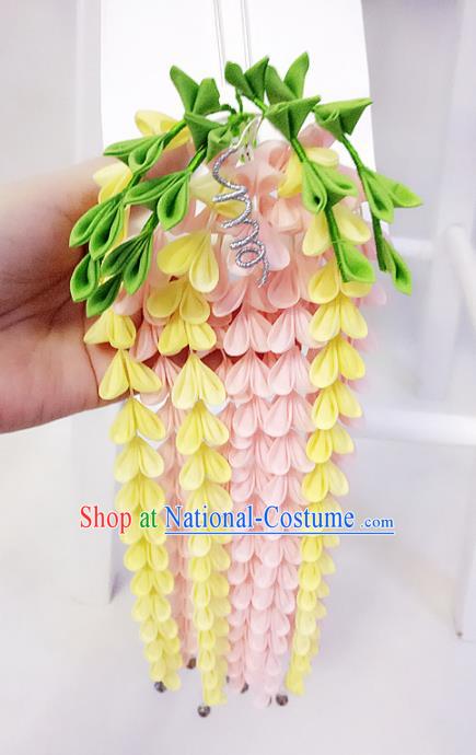 Japanese Traditional Geisha Kimono Tassel Hair Accessories Japan Yukata Hairpins for Women