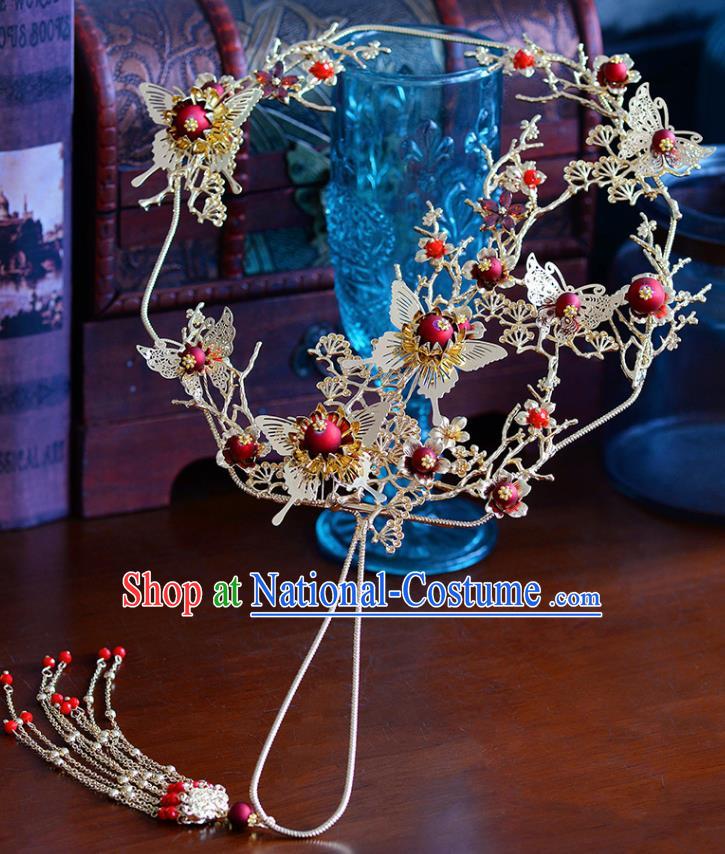 Traditional Chinese Ancient Butterfly Palace Fans Handmade Wedding Accessories Fans for Women