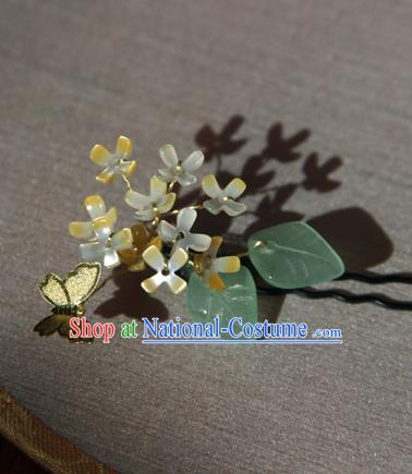 Traditional Chinese Ancient Princess Fragrans Butterfly Hair Clips Hairpins Handmade Hanfu Hair Accessories for Women