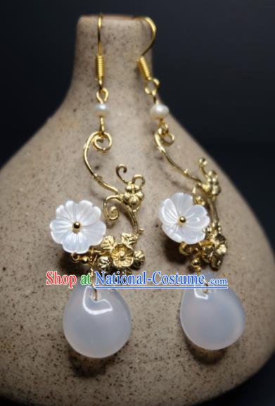 Traditional Chinese Ancient Princess Earrings Handmade Hanfu Ear Accessories for Women