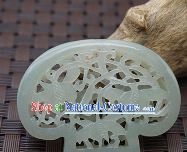 Handmade Chinese Ancient Jade Carving Sachet Pendant Traditional Jade Craft Jewelry Decoration Accessories