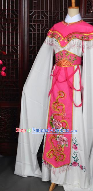 Handmade Chinese Beijing Opera Princess Pink Embroidered Dress Traditional Peking Opera Diva Costume for Women