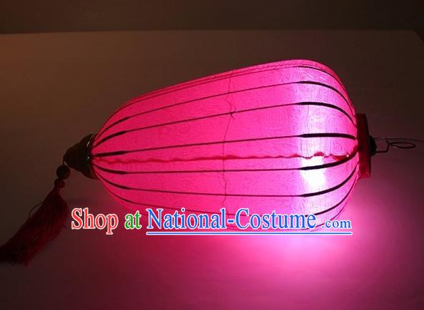 Chinese Traditional Lantern Handmade Rosy Lanterns Ceiling Lamp New Year Lantern