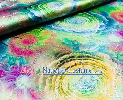 Chinese Traditional Pattern Design Colorful Brocade Hanfu Silk Fabric Tang Suit Fabric Material