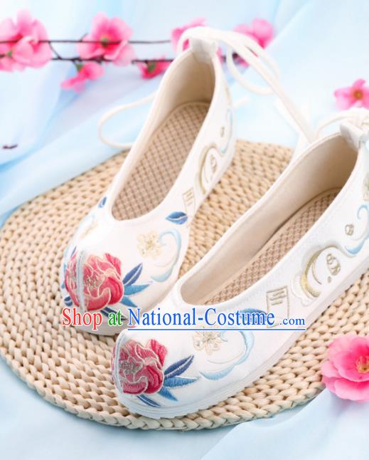 Chinese Traditional Hanfu Shoes Ancient Princess Embroidered Shoes National Cloth Shoes for Women