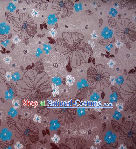 Chinese Classical Pattern Design Violet Brocade Asian Traditional Hanfu Silk Fabric Tang Suit Fabric Material