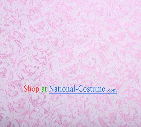 Chinese Classical Pattern Design Pink Brocade Asian Traditional Hanfu Silk Fabric Tang Suit Fabric Material