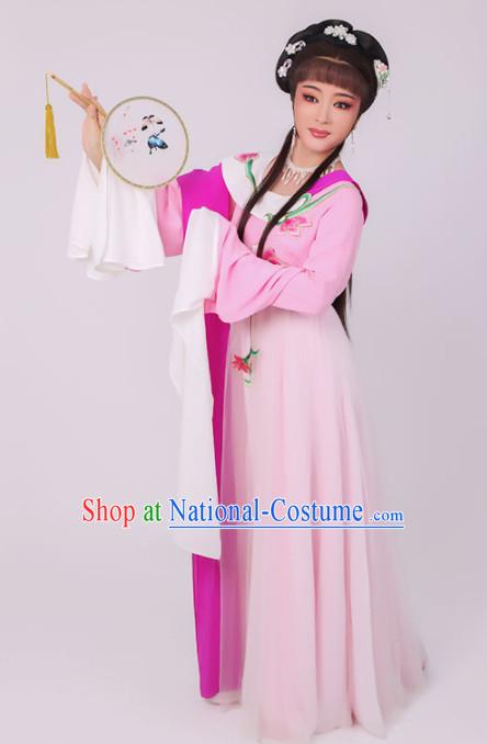 Chinese Traditional Peking Opera Diva Costume Ancient Princess Pink Dress for Women