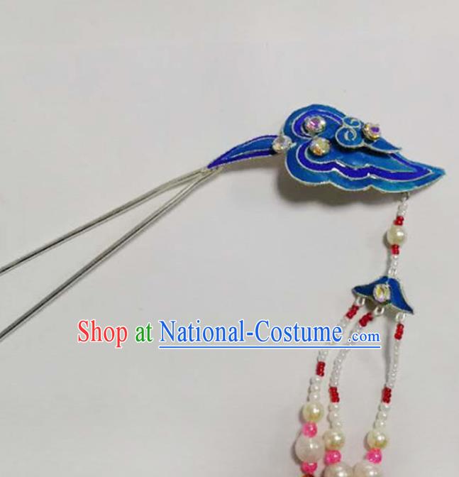 Chinese Ancient Princess Cloud Hairpins Tassel Hair Clip Traditional Beijing Opera Diva Headwear Hair Accessories for Adults