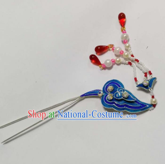 Chinese Ancient Princess Cloud Hairpins Tassel Hair Clip Traditional Beijing Opera Diva Headwear Hair Accessories for Adults