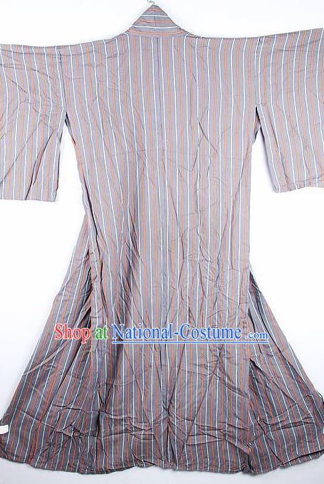 Japanese Traditional Stripe Kimono Asian Japan National Yukata Costume for Men