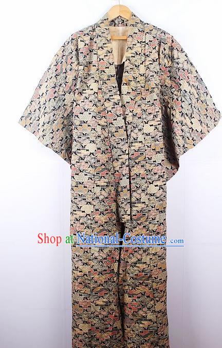 Asian Japanese Ceremony Palace Printing Kimono Traditional Japan Yukata Dress for Women