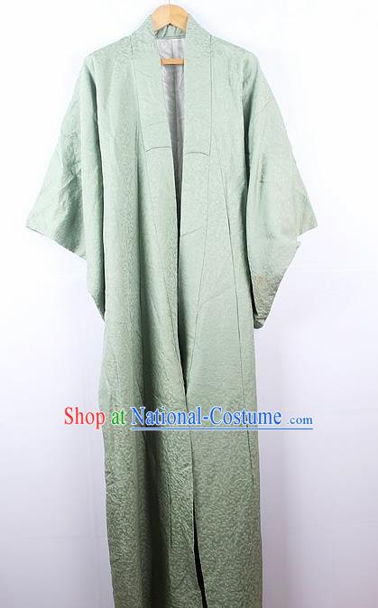 Asian Japanese Ceremony Light Green Kimono Dress Traditional Japan Yukata Costume for Women