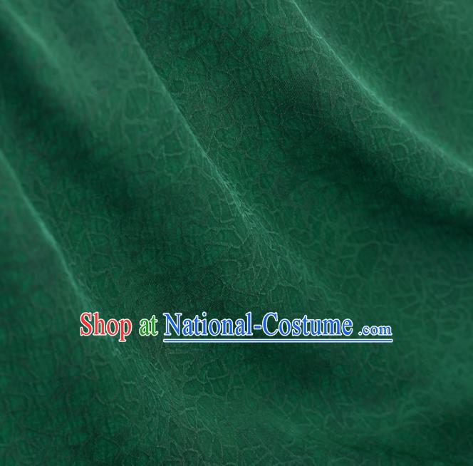 Asian Chinese Classical Pattern Green Gambiered Guangdong Gauze Traditional Cheongsam Brocade Silk Fabric