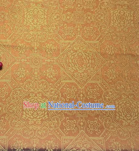 Asian Chinese Cheongsam Classical Pattern Bronze Satin Drapery Brocade Traditional Brocade Silk Fabric