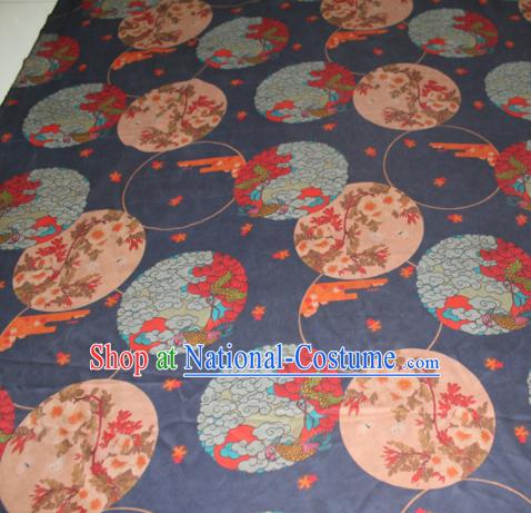 Asian Chinese Cheongsam Classical Clouds Pattern Navy Gambiered Guangdong Gauze Satin Drapery Brocade Traditional Brocade Silk Fabric